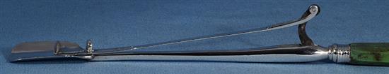 A late George III silver stilton scoop, possibly by John Jackson III, Length: 296mm